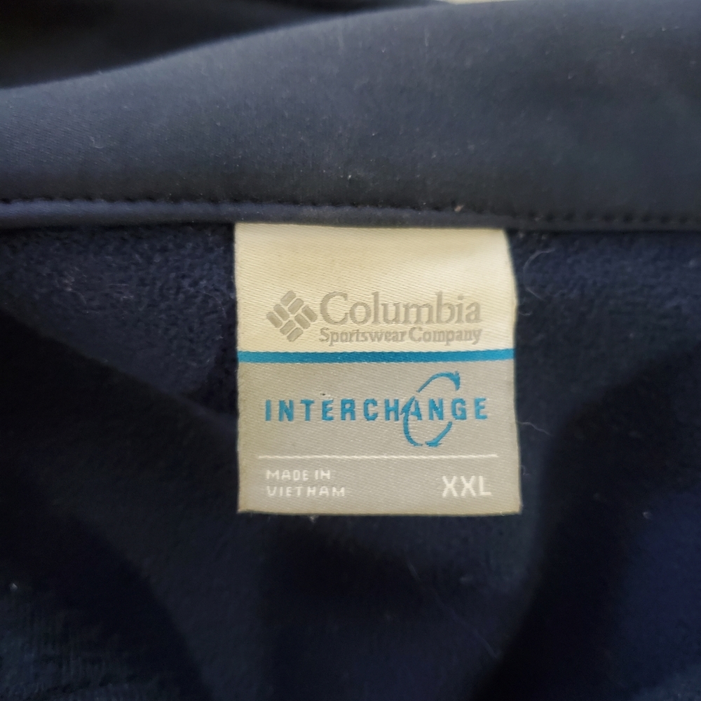 Columbia Interchange Soft Shell Jacket Navy Blue … - image 6